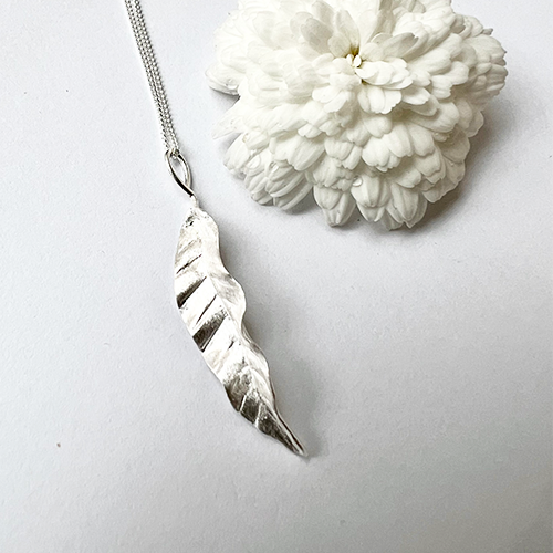 Thin Leaves Halsband - Silver
