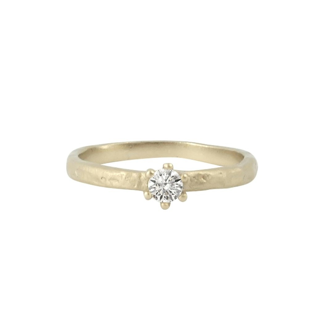 Misty Forest "Raindrop" Ring - 14K guld