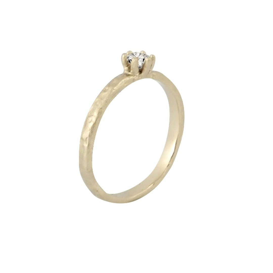 Misty Forest Raindrop Ring - 14K Gold