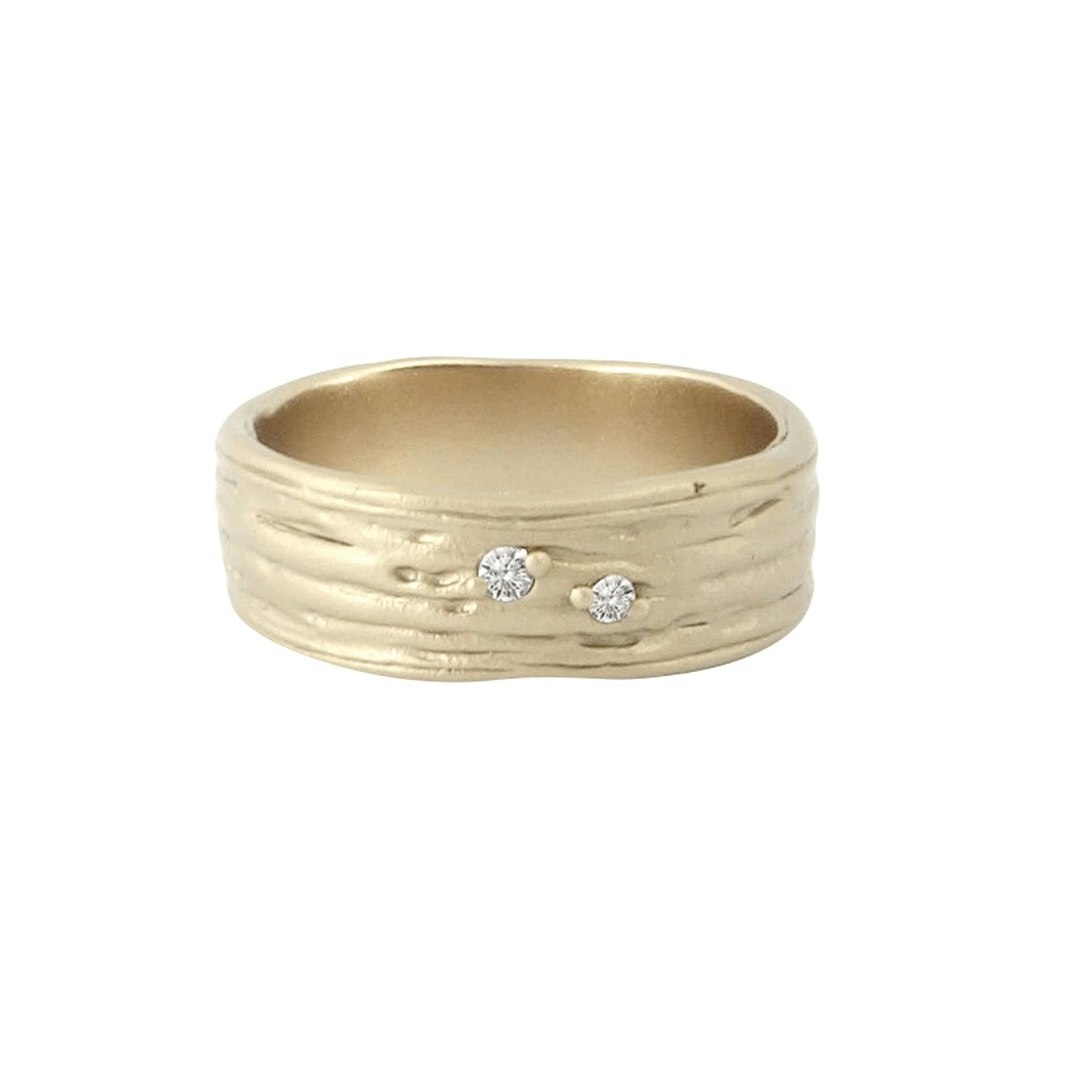 Misty Forest Two Stars Ring - 14 Karat Gold