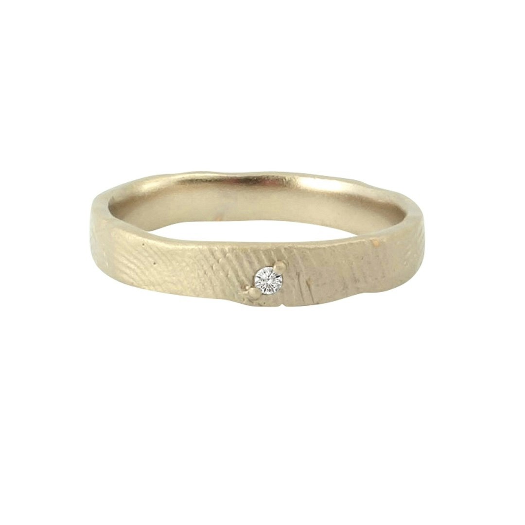 Misty Forest Fingerprint Ring - 14K Gold