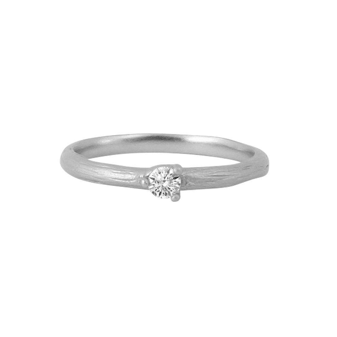 Misty Forest Idyllic Ring - 18K Natural White Gold