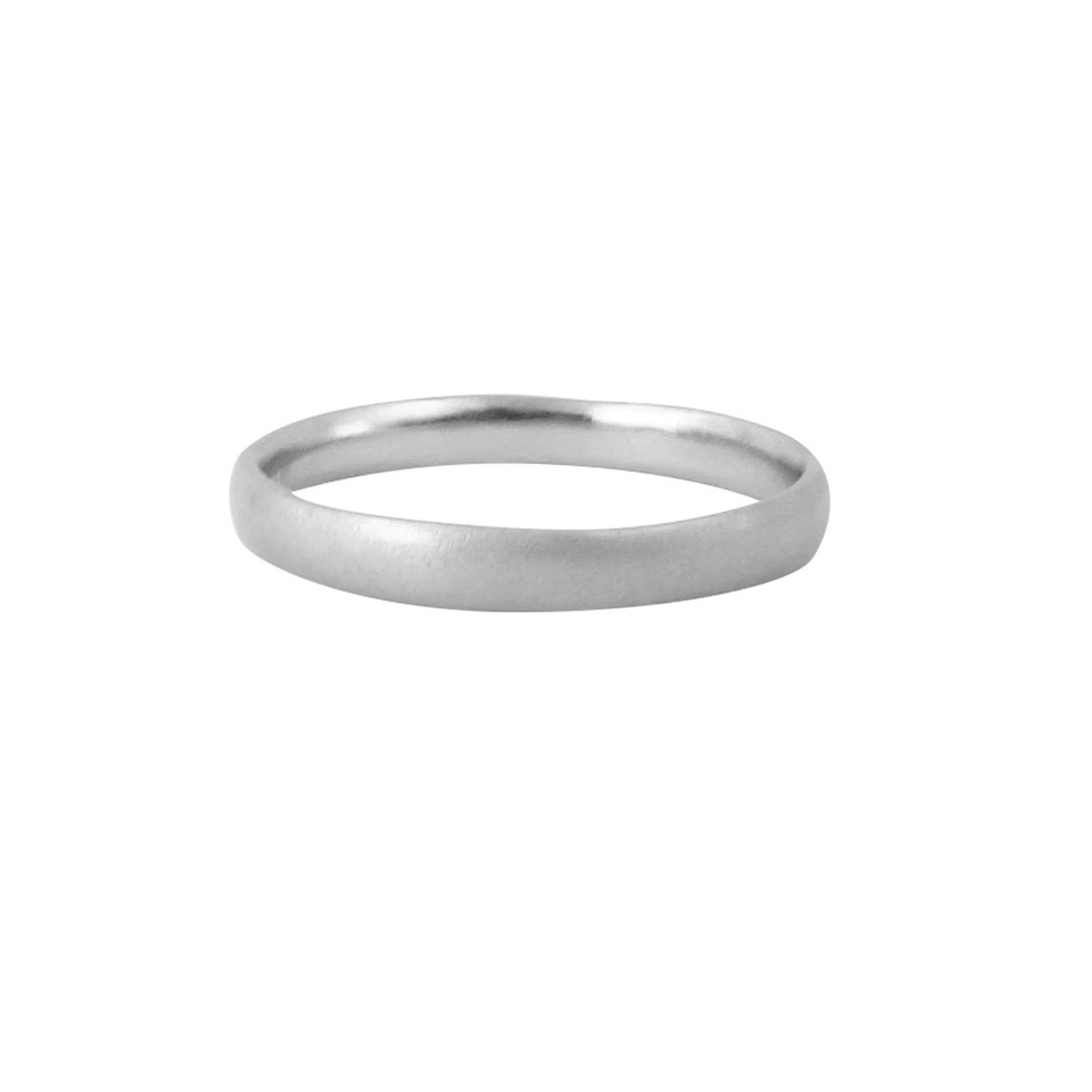 Misty Forest Plain Ring - 18K White Gold with Rhodium