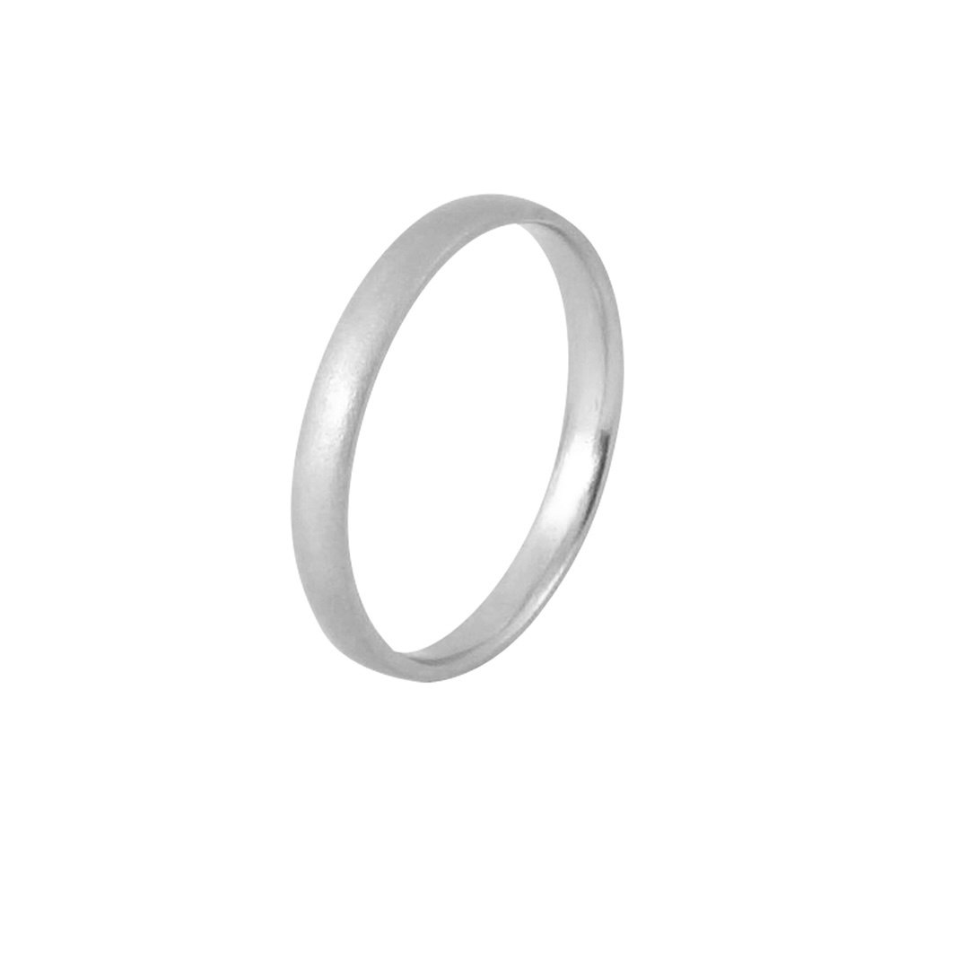 Misty Forest Plain Ring – 18 Karat Weißgold mit Rhodium