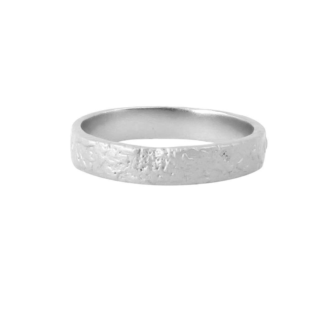 Misty Forest Jules Mens Ring - 18 Karat Weißgold mit Rhodium