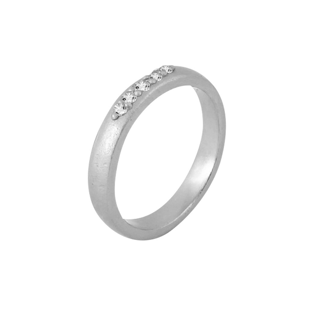 Misty Forest Water Ring - 18K White Gold with Rhodium