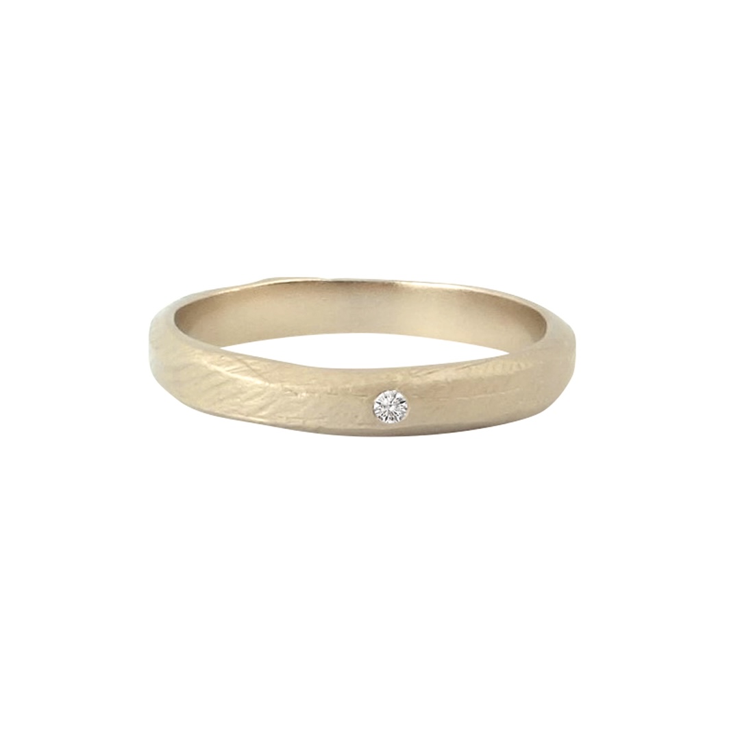 Misty Forest Petite Diamond Ring - 18K Natural White Gold
