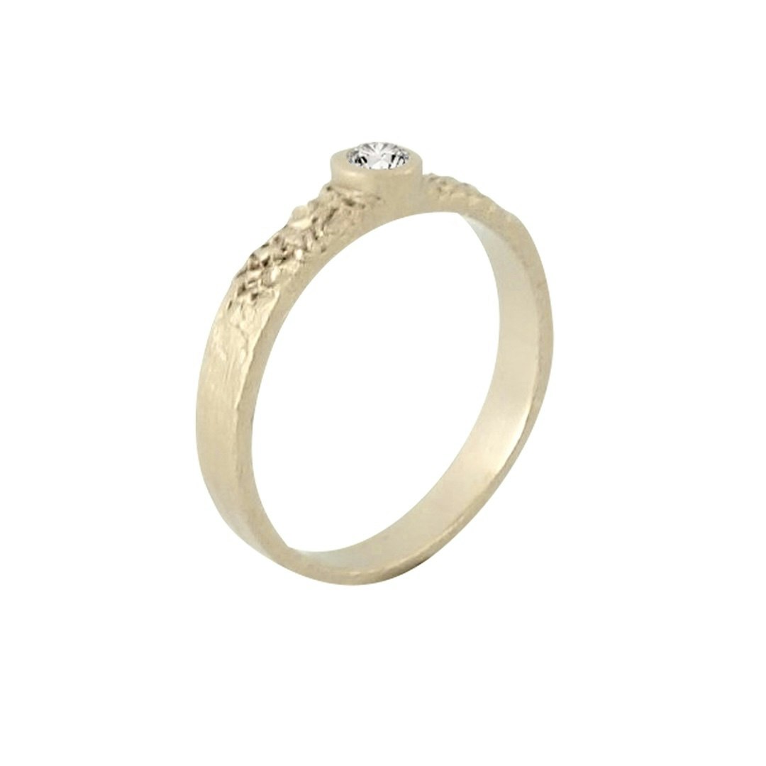 Misty Forest Éclat Ring - 18K Natural White Gold