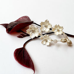Kasumi Sakura Earrings - Silver