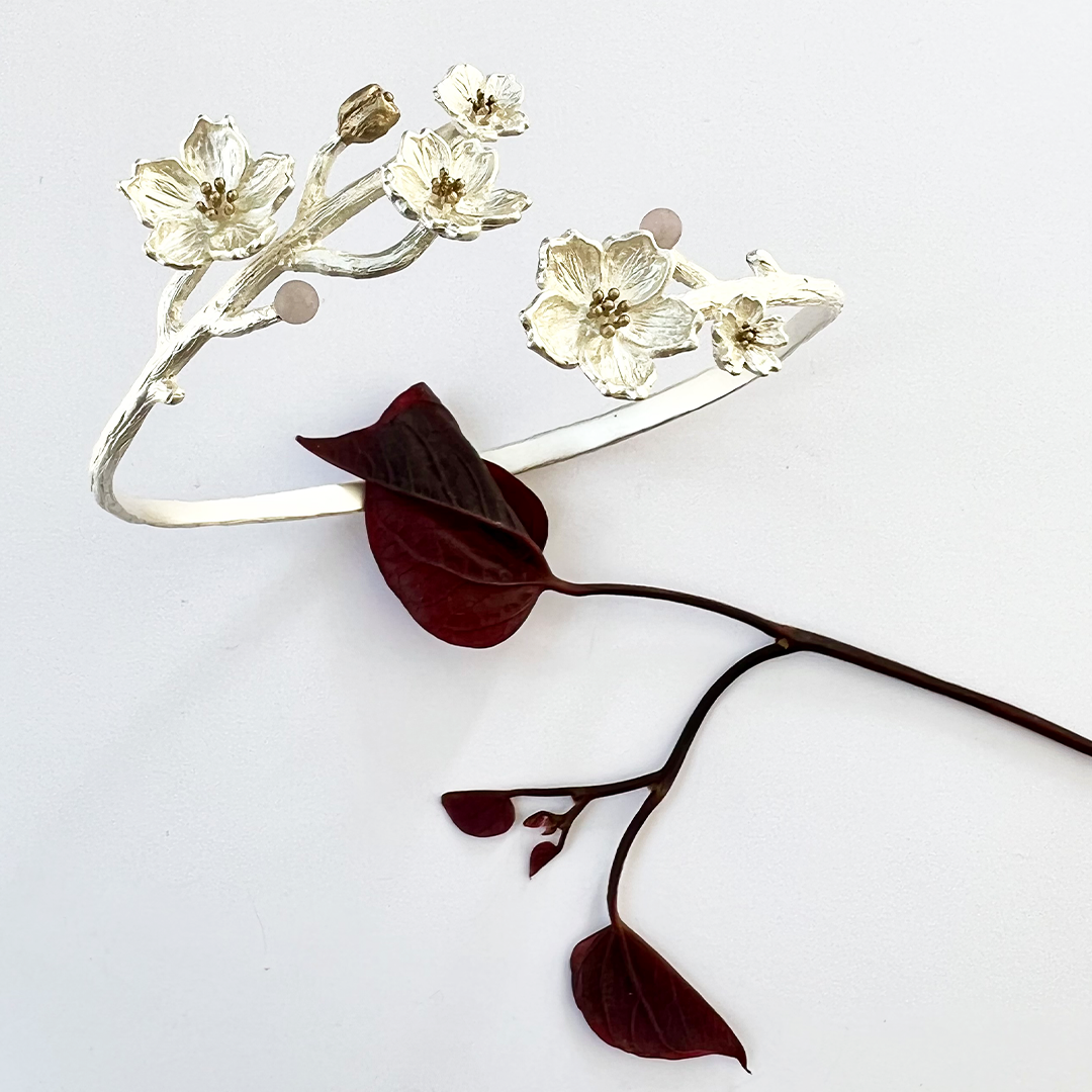 Jindai Sakura Armband - Silver