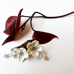 Oyama Sakura Earrings - Silver