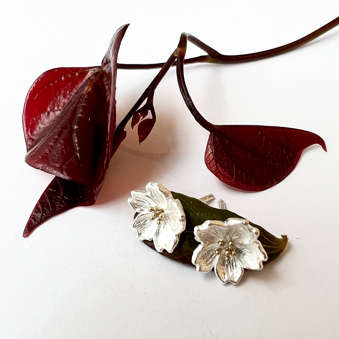 Prunus Sakura Ohrringe - Silber