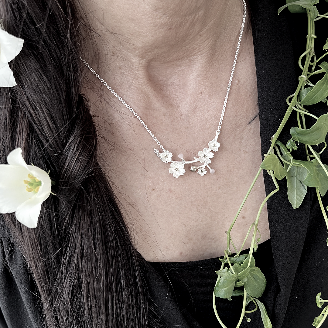 Seki Sakura Necklace - Silver