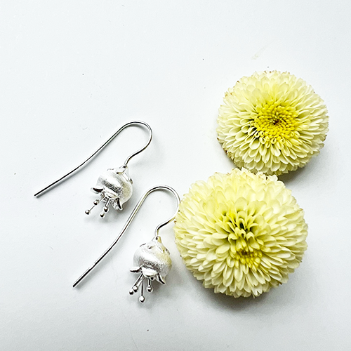 Tiny Lily Earrings - Silver