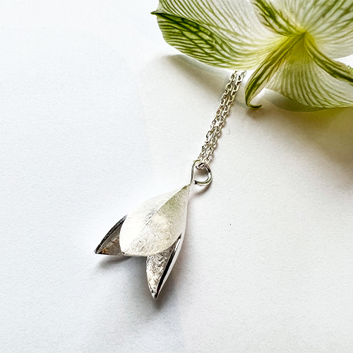 Tulips Necklace - Silver