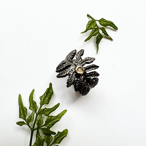 Maidenhair Fern Ring - Bronze