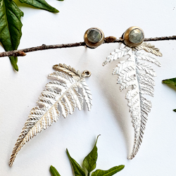 The Lady Fern Earrings - Silver