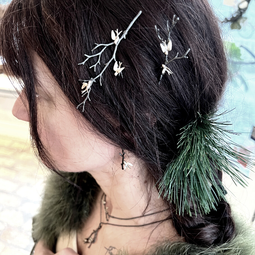 Liberty Swallow Brosch Hairpin - Brons/Guld