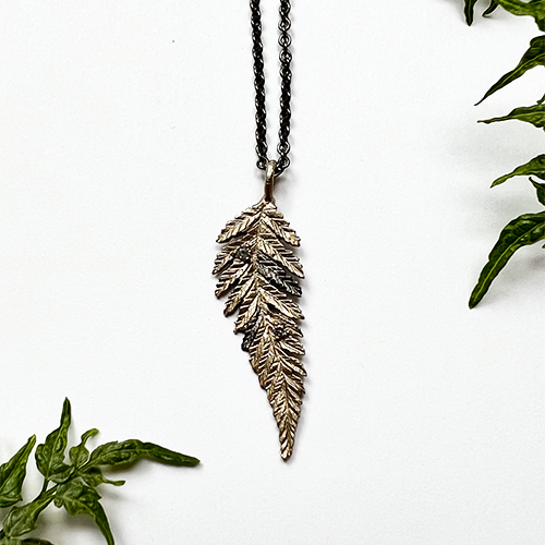 Necklace Autumn Fern - Bronze/Gold