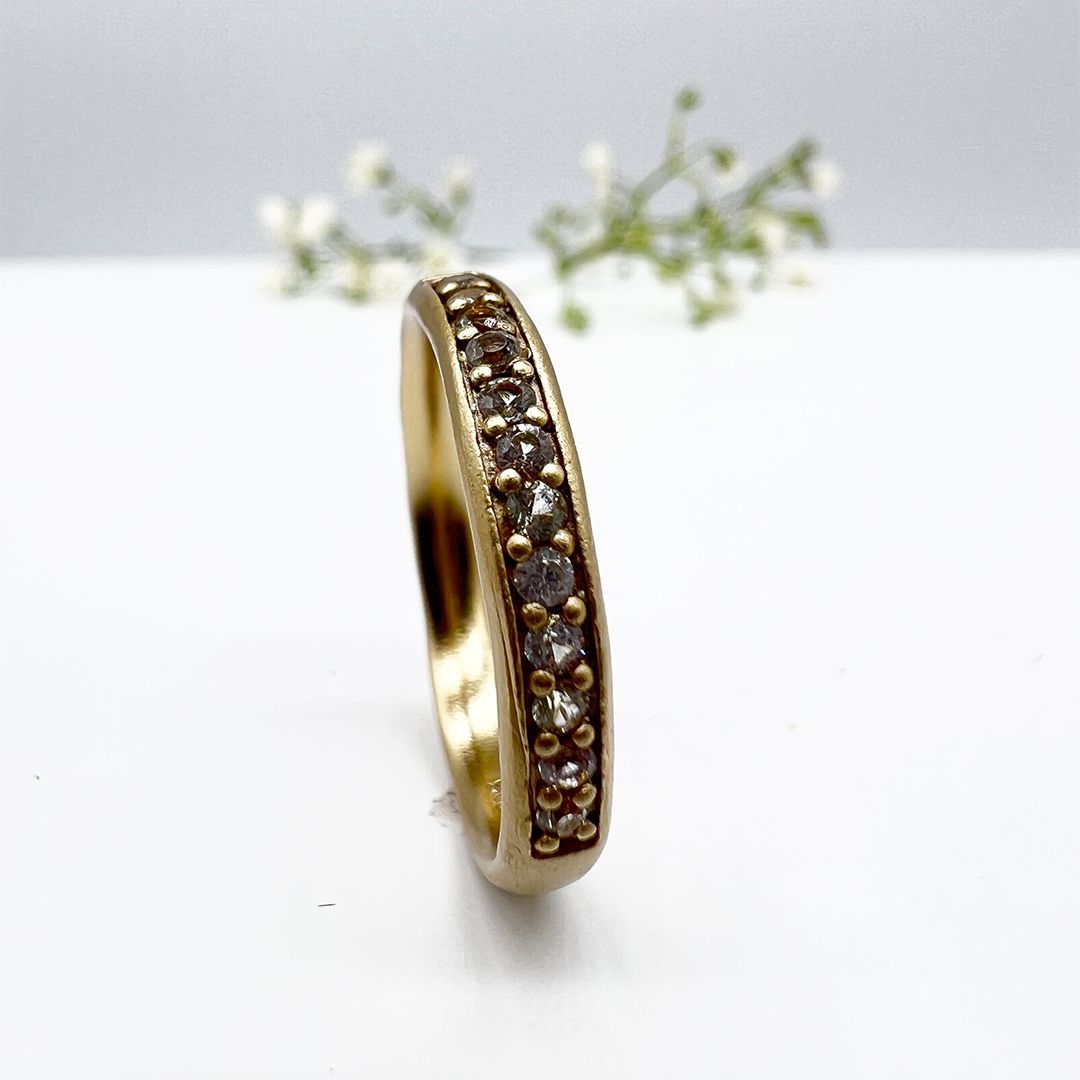 Misty Forest Sparkling Ring - 14K Gold