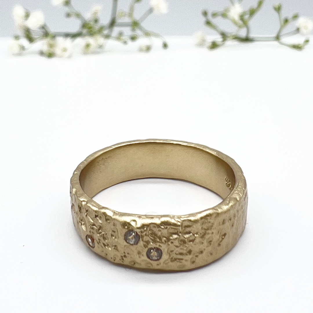 Misty Forest "Fields" Ring - 14K guld - Guldsmed Malmø Unikke smykker - Lotta Jewellery