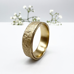 Misty Forest Urbane Mens Ring - 14 Karat Gold