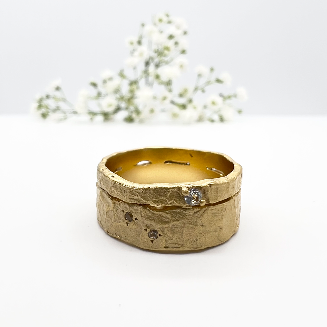 Misty Forest Horizon Ring - 14K Gold