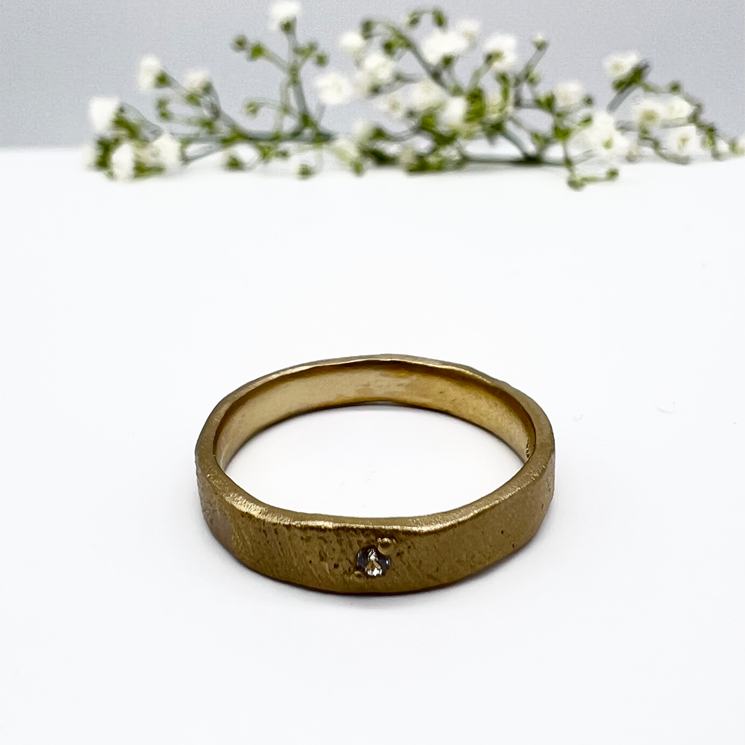 Misty Forest Fingerprint Ring - 14K Gold