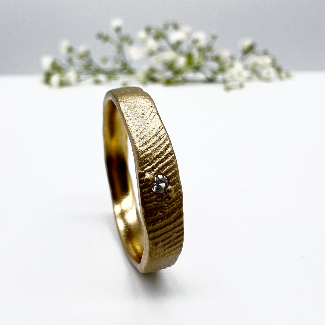 Misty Forest "Fingerprint" Ring - Förgyllt med 14K Guld