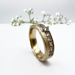 Misty Forest Shadow Ring - 14K Gold