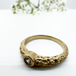Misty Forest Mizzle Ring - 18K Natural White Gold