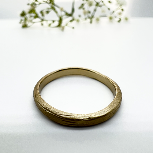 Misty Forest Silk Ring - 18 Karat natürliches Weißgold