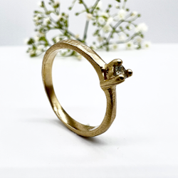 Misty Forest Twig Ring - 18K Natural White Gold