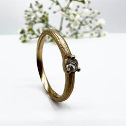 Misty Forest Idyllic Ring - 18 Karat natürliches Weißgold