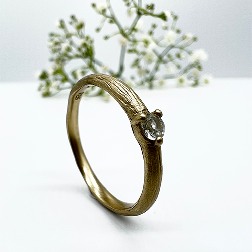 Misty Forest Idyllic Ring - 18K Natural White Gold