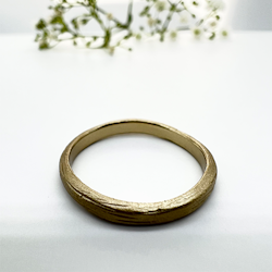 Misty Forest "Mars" Herrering - 18K naturlig hvidguld