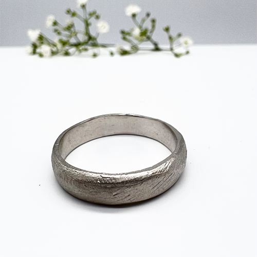 Misty Forest Louie Mens Ring - 18K White Gold with Rhodium