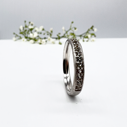 Misty Forest Sparkling Ring - 18K White Gold with Rhodium