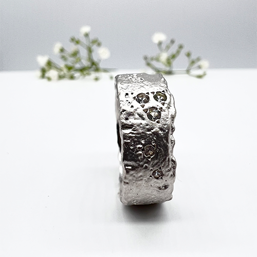 Misty Forest "Starshine" Ring - 18K hvidguld med Rhodium