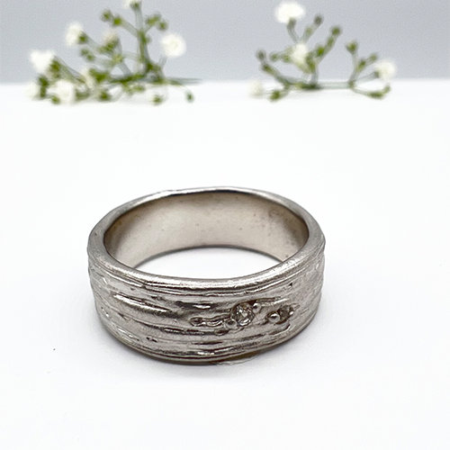 Misty Forest Two Stars Ring- Silver