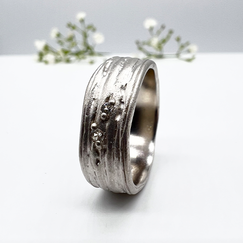 Misty Forest Two Star Ring - Silber