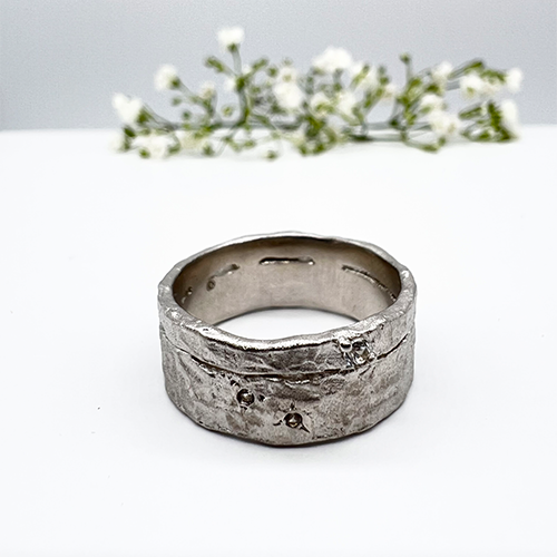 Misty Forest Horizon Ring - Silver