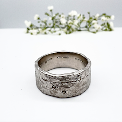 Misty Forest Horizon Ring - Silber