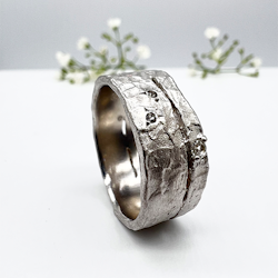 Misty Forest Horizon Ring - Silver
