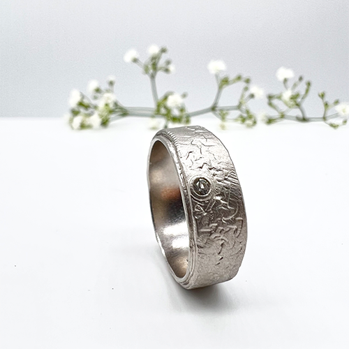 Misty Forest Azure Ring - Silber