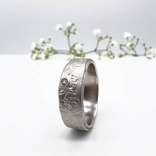 Misty Forest Azure Ring - Silber