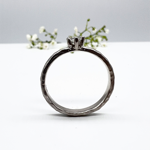 Misty Forest Raindrop Ring- Silver