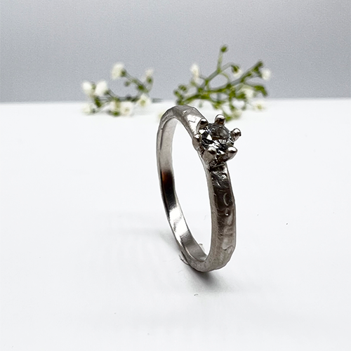 Misty Forest Raindrop Ring- Silver