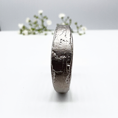 Misty Forest "Natural" Mens Ring - Silver