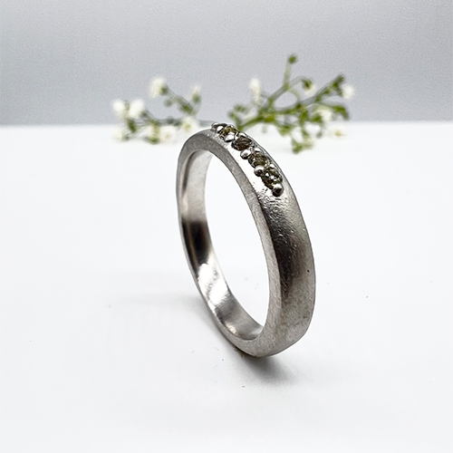 Misty Forest Water Ring - Silber